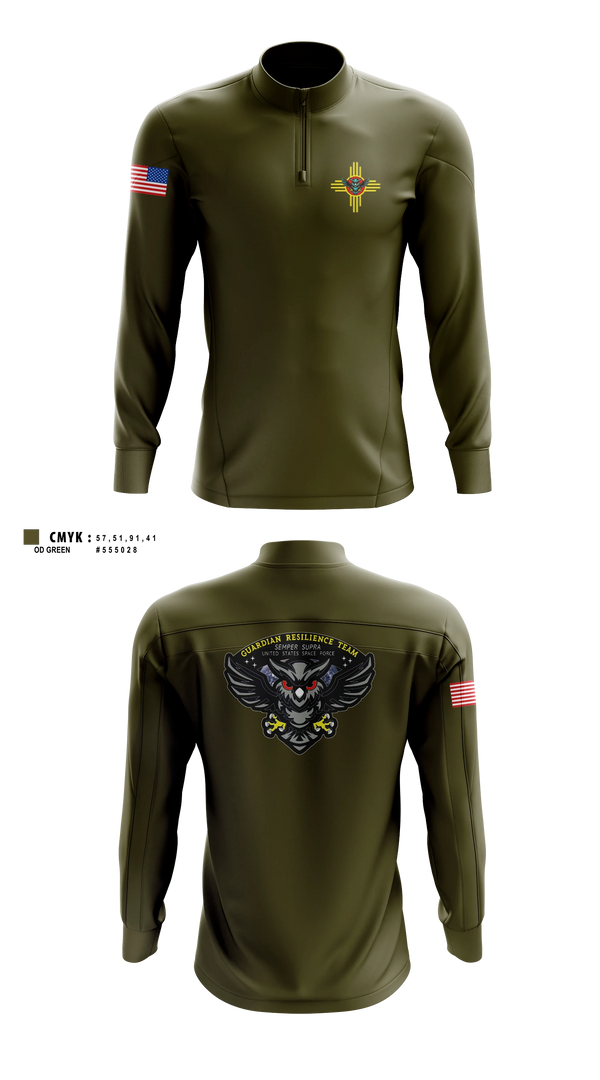 Quarter Zip Jacket, Guardian Resilience Team, Space Force, Teamtime, Team time, sublimation, custom sports apparel, team uniforms, spirit wear, spiritwear, sports uniforms, custom shirts, team store, custom team store, fundraiser sports, apparel fundraiser