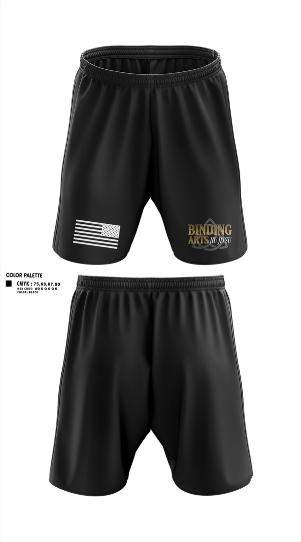 Athletic Shorts With Pockets, Binding Arts Jiu Jitsu, , Teamtime, Team time, sublimation, custom sports apparel, team uniforms, spirit wear, spiritwear, sports uniforms, custom shirts, team store, custom team store, fundraiser sports, apparel fundraiser