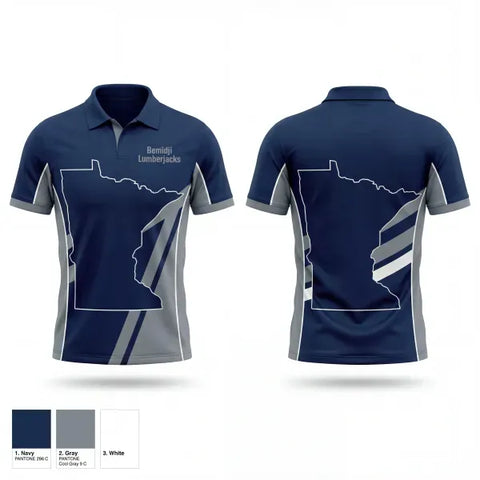 Short Sleeve Performance Polo, Bemidji Lumberjacks, Men's Basketball, Teamtime, Team time, sublimation, custom sports apparel, team uniforms, spirit wear, spiritwear, sports uniforms, custom shirts, team store, custom team store, fundraiser sports, apparel fundraiser