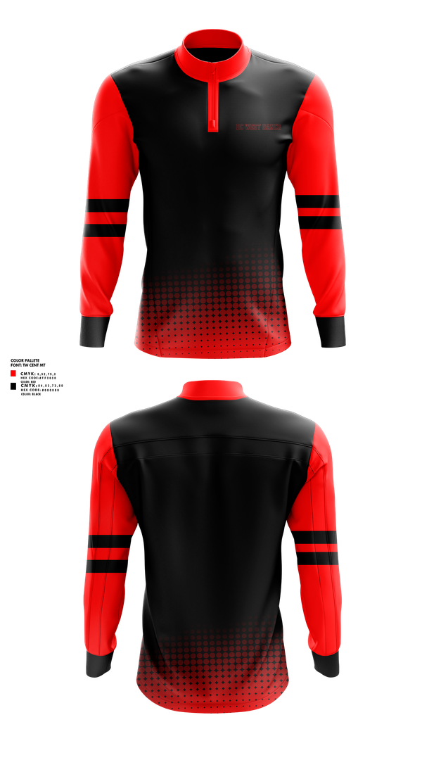 Quarter Zip Jacket, DC West Dance, Spirit Store, Teamtime, Team time, sublimation, custom sports apparel, team uniforms, spirit wear, spiritwear, sports uniforms, custom shirts, team store, custom team store, fundraiser sports, apparel fundraiser