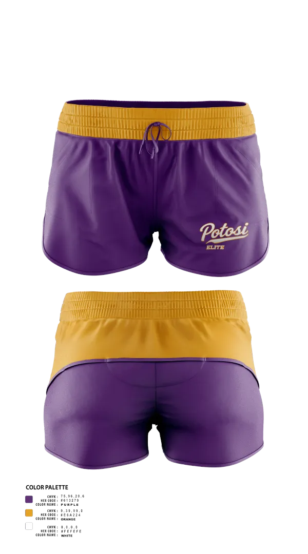 Womens Shorts, Potosi Elite, Softball, Teamtime, Team time, sublimation, custom sports apparel, team uniforms, spirit wear, spiritwear, sports uniforms, custom shirts, team store, custom team store, fundraiser sports, apparel fundraiser