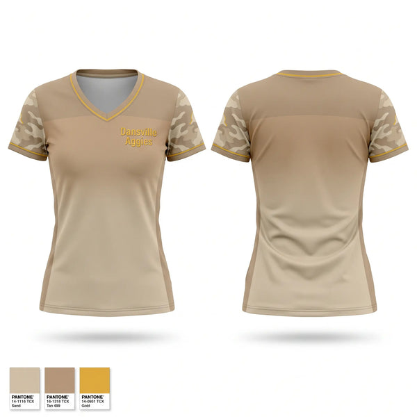 Womens Short Sleeve Vneck Shirt, Dansville Aggies, Women's Soccer, Teamtime, Team time, sublimation, custom sports apparel, team uniforms, spirit wear, spiritwear, sports uniforms, custom shirts, team store, custom team store, fundraiser sports, apparel fundraiser
