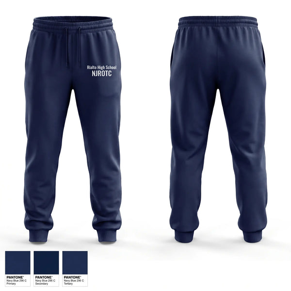 Sweatpants, Rialto High School NJROTC, Navy, Teamtime, Team time, sublimation, custom sports apparel, team uniforms, spirit wear, spiritwear, sports uniforms, custom shirts, team store, custom team store, fundraiser sports, apparel fundraiser