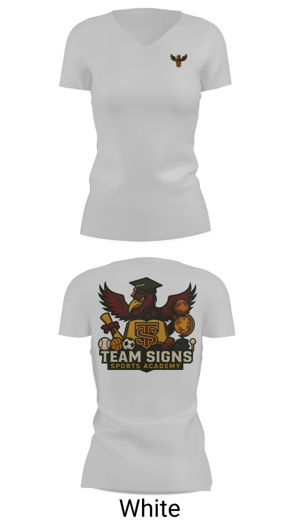 Womens Short Sleeve Vneck Shirt, Team Signs Sports Academy, Men's Basketball, Teamtime, Team time, sublimation, custom sports apparel, team uniforms, spirit wear, spiritwear, sports uniforms, custom shirts, team store, custom team store, fundraiser sports, apparel fundraiser