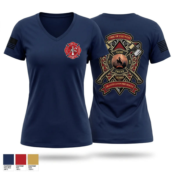 Womens Short Sleeve Vneck Shirt, LCFD 10, Fire Department, Teamtime, Team time, sublimation, custom sports apparel, team uniforms, spirit wear, spiritwear, sports uniforms, custom shirts, team store, custom team store, fundraiser sports, apparel fundraiser