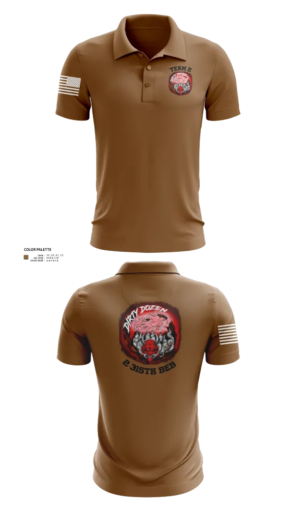 Short Sleeve Performance Polo, Dirty Dozen, , Teamtime, Team time, sublimation, custom sports apparel, team uniforms, spirit wear, spiritwear, sports uniforms, custom shirts, team store, custom team store, fundraiser sports, apparel fundraiser