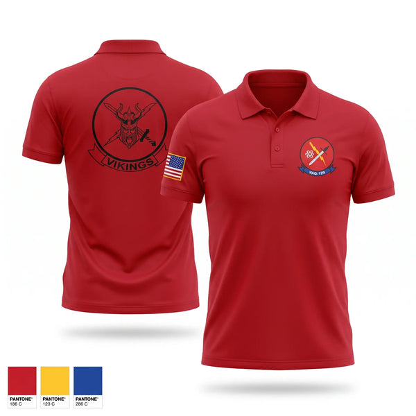 Short Sleeve Performance Polo, VAQ-129, Navy, Teamtime, Team time, sublimation, custom sports apparel, team uniforms, spirit wear, spiritwear, sports uniforms, custom shirts, team store, custom team store, fundraiser sports, apparel fundraiser