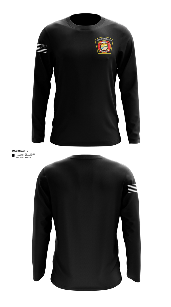 Long Sleeve Performance Shirt, New Underwood VFD, Fire Department, Teamtime, Team time, sublimation, custom sports apparel, team uniforms, spirit wear, spiritwear, sports uniforms, custom shirts, team store, custom team store, fundraiser sports, apparel fundraiser