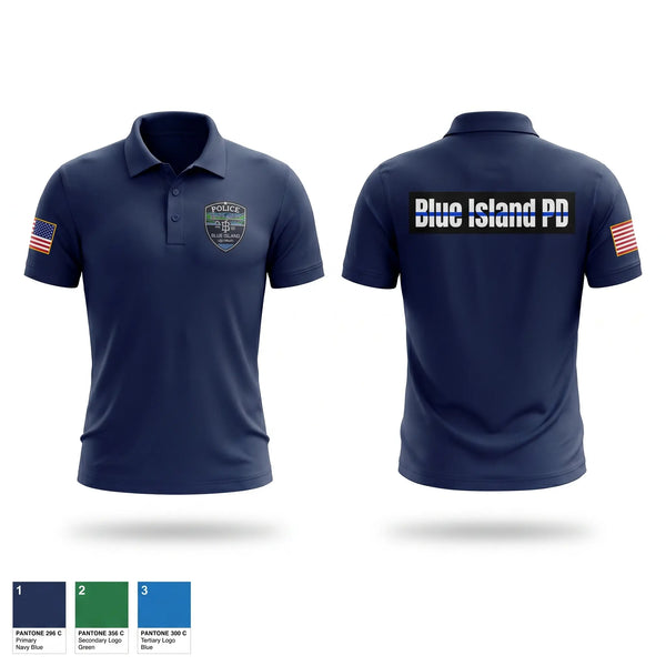 Short Sleeve Performance Polo, Blue Island Police Department, Police, Teamtime, Team time, sublimation, custom sports apparel, team uniforms, spirit wear, spiritwear, sports uniforms, custom shirts, team store, custom team store, fundraiser sports, apparel fundraiser