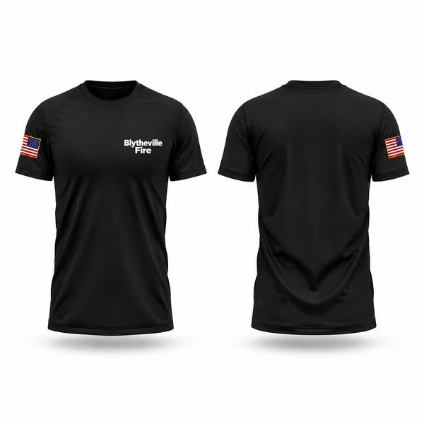Short Sleeve Performance Shirt, Blytheville Fire, Fire Department, Teamtime, Team time, sublimation, custom sports apparel, team uniforms, spirit wear, spiritwear, sports uniforms, custom shirts, team store, custom team store, fundraiser sports, apparel fundraiser