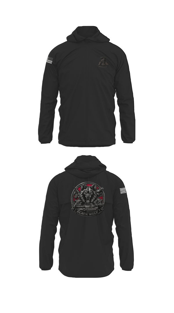 Windbreaker, Black Wolf Company, 3-67 AR, Army, Teamtime, Team time, sublimation, custom sports apparel, team uniforms, spirit wear, spiritwear, sports uniforms, custom shirts, team store, custom team store, fundraiser sports, apparel fundraiser