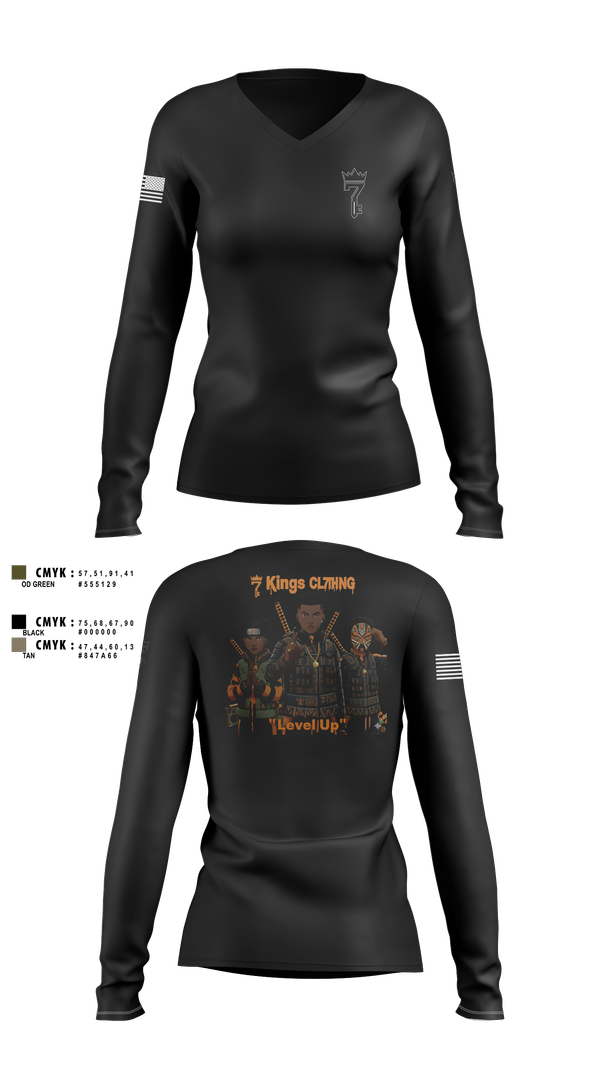 Womens Long Sleeve Vneck Shirt, 7, , Teamtime, Team time, sublimation, custom sports apparel, team uniforms, spirit wear, spiritwear, sports uniforms, custom shirts, team store, custom team store, fundraiser sports, apparel fundraiser