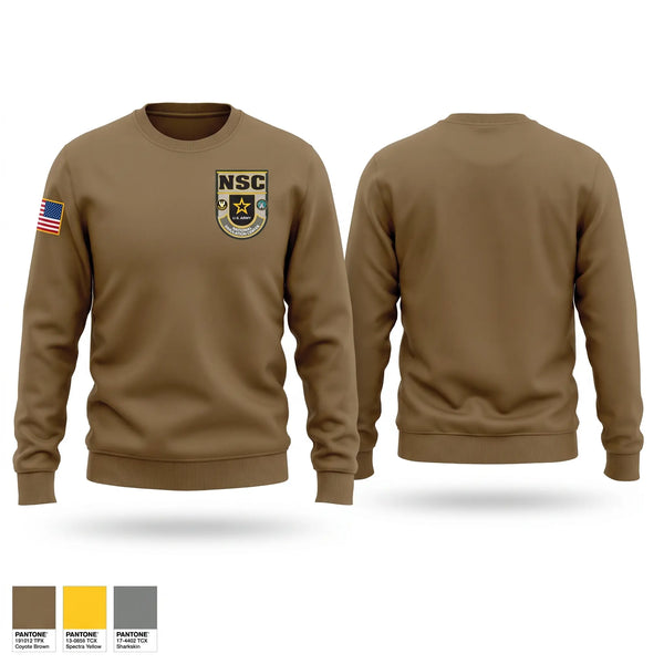 Crew Neck Sweatshirt, National Simulation Center, Army, Teamtime, Team time, sublimation, custom sports apparel, team uniforms, spirit wear, spiritwear, sports uniforms, custom shirts, team store, custom team store, fundraiser sports, apparel fundraiser