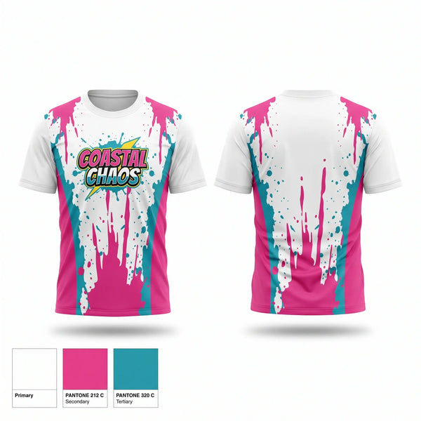 Short Sleeve Performance Shirt, Coastal Chaos, Softball, Teamtime, Team time, sublimation, custom sports apparel, team uniforms, spirit wear, spiritwear, sports uniforms, custom shirts, team store, custom team store, fundraiser sports, apparel fundraiser
