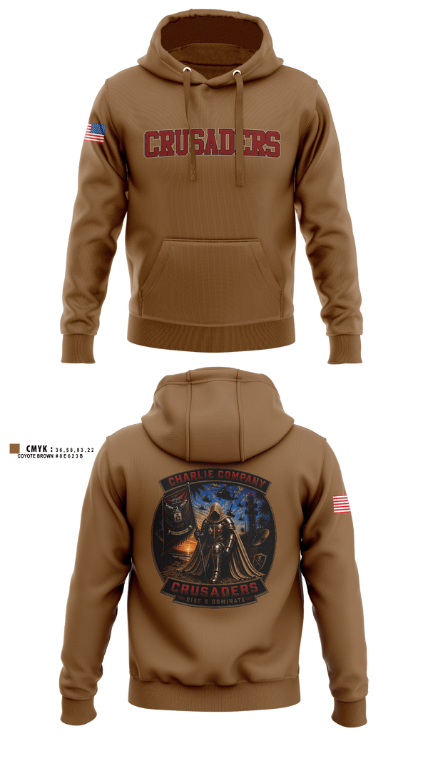 Hoodie, CRUSADERS, Army, Teamtime, Team time, sublimation, custom sports apparel, team uniforms, spirit wear, spiritwear, sports uniforms, custom shirts, team store, custom team store, fundraiser sports, apparel fundraiser
