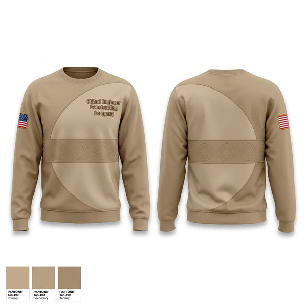 Crew Neck Sweatshirt, 902nd Engineer Construction Company, Army, Teamtime, Team time, sublimation, custom sports apparel, team uniforms, spirit wear, spiritwear, sports uniforms, custom shirts, team store, custom team store, fundraiser sports, apparel fundraiser