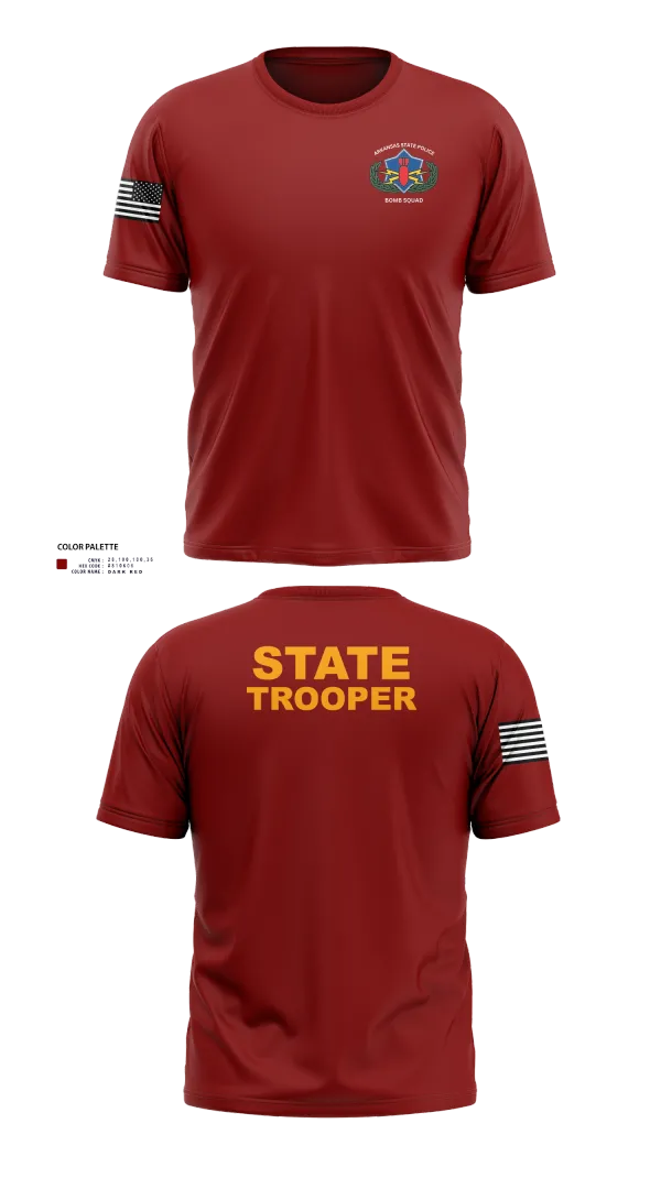 Short Sleeve Performance Shirt, Arkansas State Police Bomb Squad, , Teamtime, Team time, sublimation, custom sports apparel, team uniforms, spirit wear, spiritwear, sports uniforms, custom shirts, team store, custom team store, fundraiser sports, apparel fundraiser