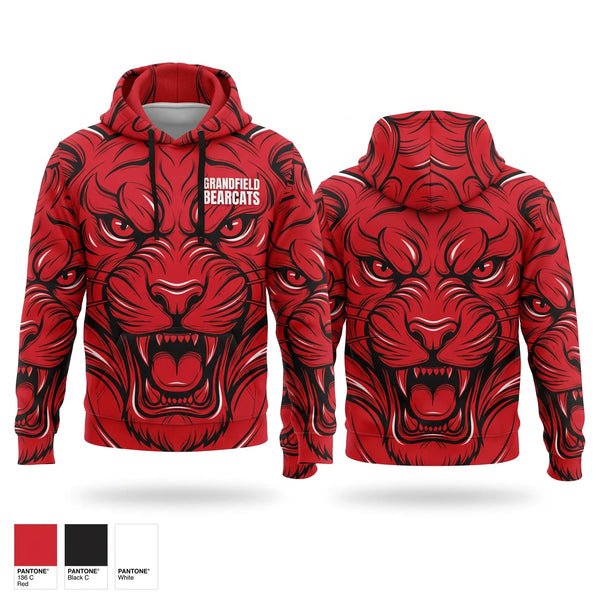 Hoodie, Grandfield Bearcats, Men's Basketball, Teamtime, Team time, sublimation, custom sports apparel, team uniforms, spirit wear, spiritwear, sports uniforms, custom shirts, team store, custom team store, fundraiser sports, apparel fundraiser
