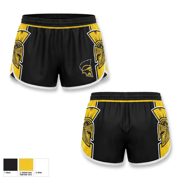 Womens Shorts, Amity Spartans, Cheer, Teamtime, Team time, sublimation, custom sports apparel, team uniforms, spirit wear, spiritwear, sports uniforms, custom shirts, team store, custom team store, fundraiser sports, apparel fundraiser
