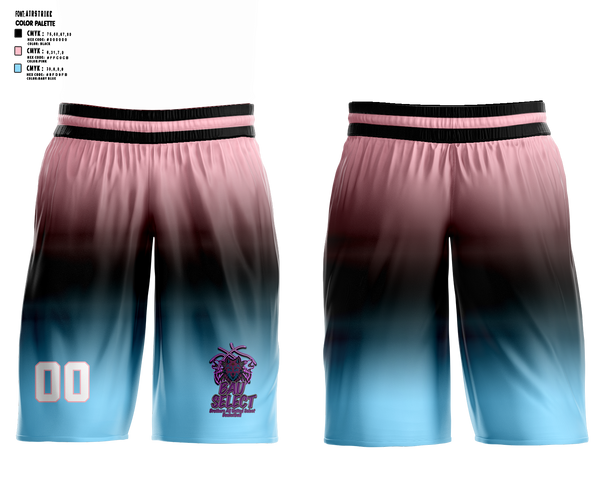 Mens Basketball Shorts, BAU SELECT, Men's Basketball, Teamtime, Team time, sublimation, custom sports apparel, team uniforms, spirit wear, spiritwear, sports uniforms, custom shirts, team store, custom team store, fundraiser sports, apparel fundraiser