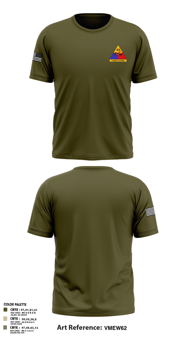 Old School Cotton Feel Shirt, 49th Armored, , Teamtime, Team time, sublimation, custom sports apparel, team uniforms, spirit wear, spiritwear, sports uniforms, custom shirts, team store, custom team store, fundraiser sports, apparel fundraiser