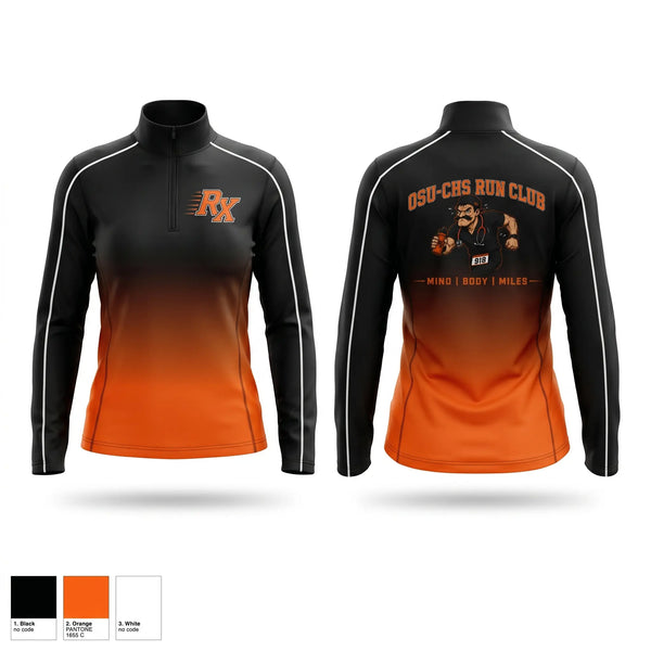 Quarter Zip Jacket, OSU-CHS Run Club, Track & Field, Teamtime, Team time, sublimation, custom sports apparel, team uniforms, spirit wear, spiritwear, sports uniforms, custom shirts, team store, custom team store, fundraiser sports, apparel fundraiser
