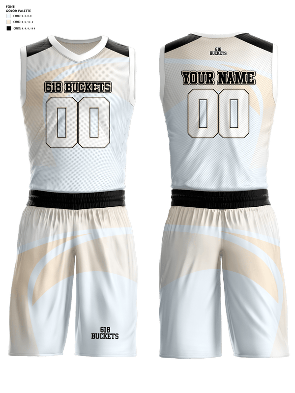 Basketball Uniform, 618 BUCKETS, Men's Basketball, Teamtime, Team time, sublimation, custom sports apparel, team uniforms, spirit wear, spiritwear, sports uniforms, custom shirts, team store, custom team store, fundraiser sports, apparel fundraiser
