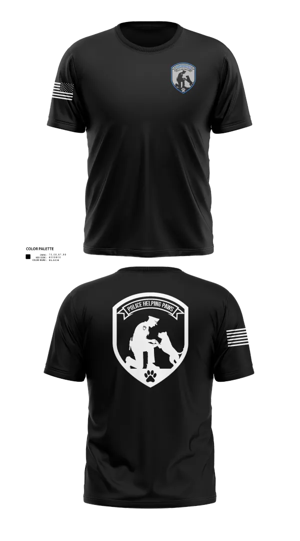 Old School Cotton Feel Shirt, Police Helping Paws, , Teamtime, Team time, sublimation, custom sports apparel, team uniforms, spirit wear, spiritwear, sports uniforms, custom shirts, team store, custom team store, fundraiser sports, apparel fundraiser