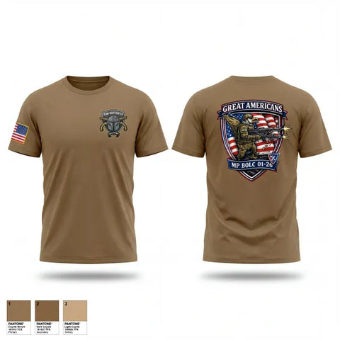 Old School Cotton Feel Shirt, 01-26 MP BOLC, Army, Teamtime, Team time, sublimation, custom sports apparel, team uniforms, spirit wear, spiritwear, sports uniforms, custom shirts, team store, custom team store, fundraiser sports, apparel fundraiser