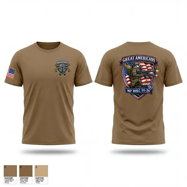Old School Cotton Feel Shirt, 01-26 MP BOLC, Army, Teamtime, Team time, sublimation, custom sports apparel, team uniforms, spirit wear, spiritwear, sports uniforms, custom shirts, team store, custom team store, fundraiser sports, apparel fundraiser
