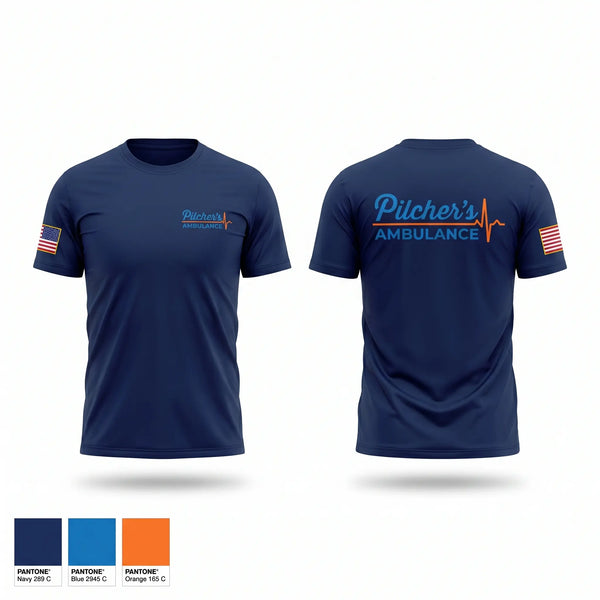 Short Sleeve Performance Shirt, Pilchers Ambulance Service, EMS/EMT, Teamtime, Team time, sublimation, custom sports apparel, team uniforms, spirit wear, spiritwear, sports uniforms, custom shirts, team store, custom team store, fundraiser sports, apparel fundraiser