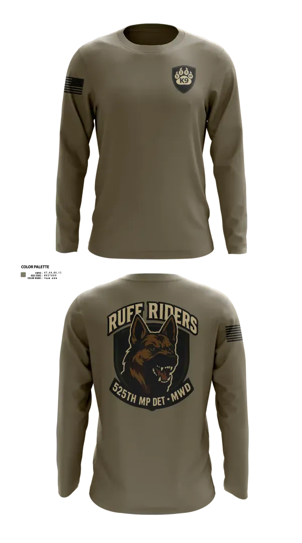 Long Sleeve Performance Shirt, 525th MWD DET, Army, Teamtime, Team time, sublimation, custom sports apparel, team uniforms, spirit wear, spiritwear, sports uniforms, custom shirts, team store, custom team store, fundraiser sports, apparel fundraiser