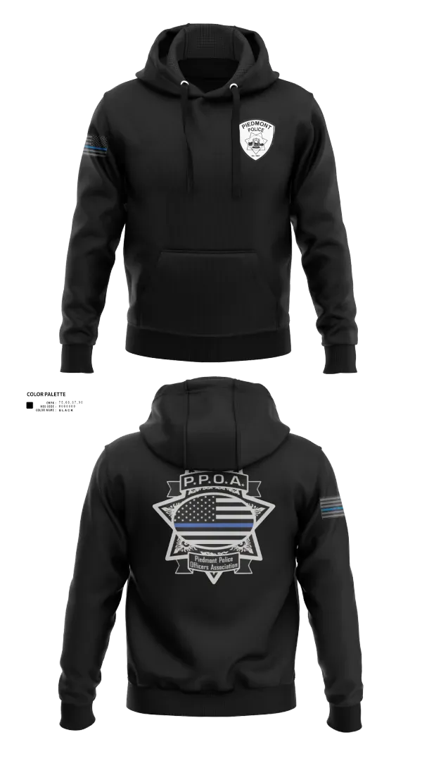 Hoodie, Piedmont Police, Police, Teamtime, Team time, sublimation, custom sports apparel, team uniforms, spirit wear, spiritwear, sports uniforms, custom shirts, team store, custom team store, fundraiser sports, apparel fundraiser