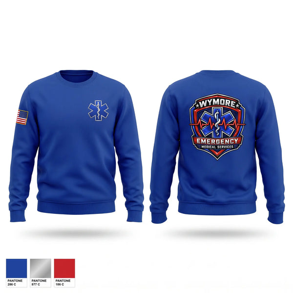 Crew Neck Sweatshirt, Wymore EMS, EMS/EMT, Teamtime, Team time, sublimation, custom sports apparel, team uniforms, spirit wear, spiritwear, sports uniforms, custom shirts, team store, custom team store, fundraiser sports, apparel fundraiser