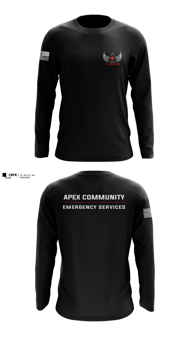 Long Sleeve Performance Shirt, ACES, EMS/EMT, Teamtime, Team time, sublimation, custom sports apparel, team uniforms, spirit wear, spiritwear, sports uniforms, custom shirts, team store, custom team store, fundraiser sports, apparel fundraiser
