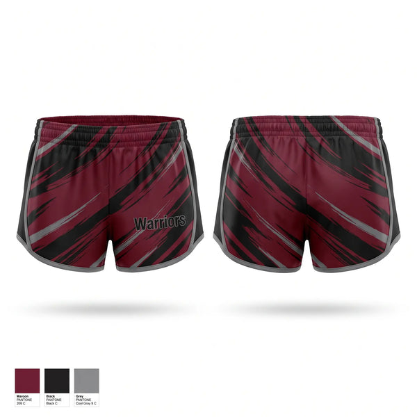 Womens Shorts, Warriors, Softball, Teamtime, Team time, sublimation, custom sports apparel, team uniforms, spirit wear, spiritwear, sports uniforms, custom shirts, team store, custom team store, fundraiser sports, apparel fundraiser