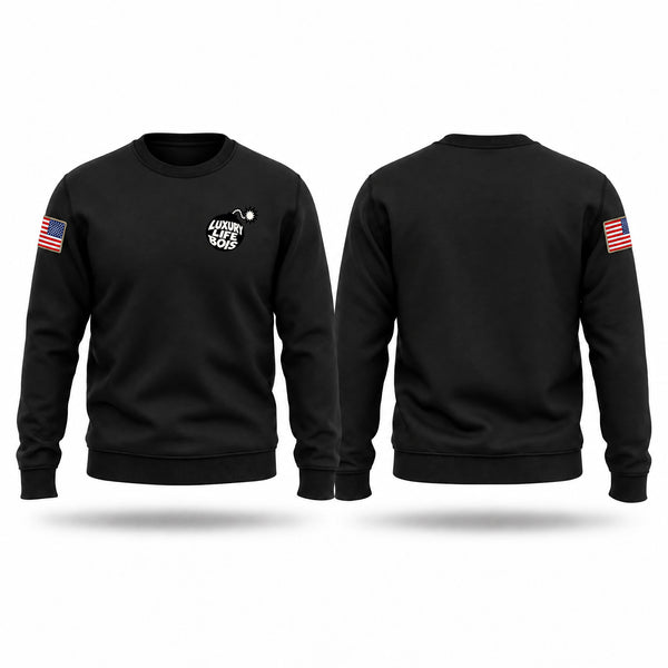 Crew Neck Sweatshirt, 12th LLB, Marines, Teamtime, Team time, sublimation, custom sports apparel, team uniforms, spirit wear, spiritwear, sports uniforms, custom shirts, team store, custom team store, fundraiser sports, apparel fundraiser