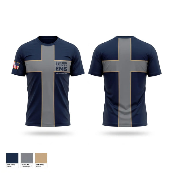 Short Sleeve Performance Shirt, Benton County E.M.S., EMS/EMT, Teamtime, Team time, sublimation, custom sports apparel, team uniforms, spirit wear, spiritwear, sports uniforms, custom shirts, team store, custom team store, fundraiser sports, apparel fundraiser