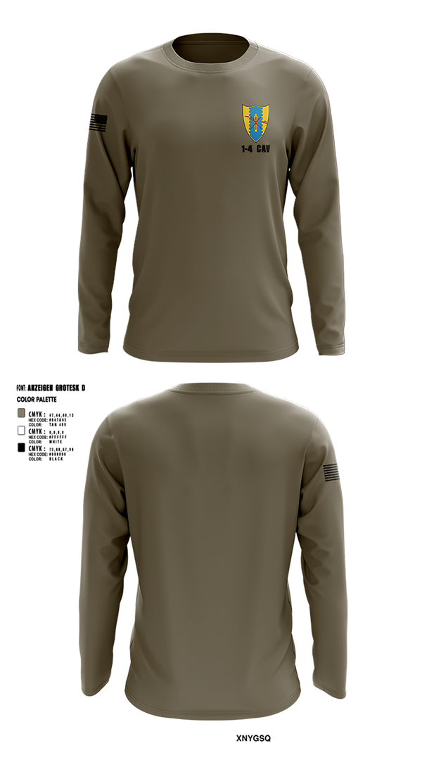 Long Sleeve Performance Shirt, 1-4 Cav, , Teamtime, Team time, sublimation, custom sports apparel, team uniforms, spirit wear, spiritwear, sports uniforms, custom shirts, team store, custom team store, fundraiser sports, apparel fundraiser
