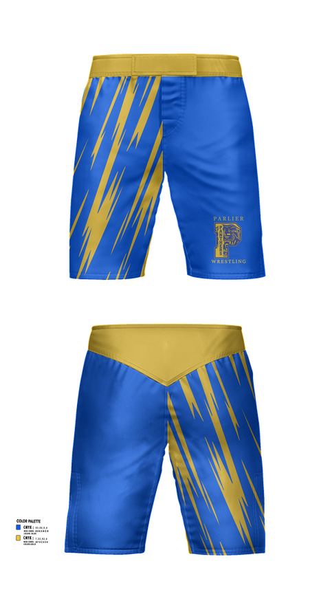 Fight Shorts, Parlier Panthers Wrestling, Wrestling, Teamtime, Team time, sublimation, custom sports apparel, team uniforms, spirit wear, spiritwear, sports uniforms, custom shirts, team store, custom team store, fundraiser sports, apparel fundraiser