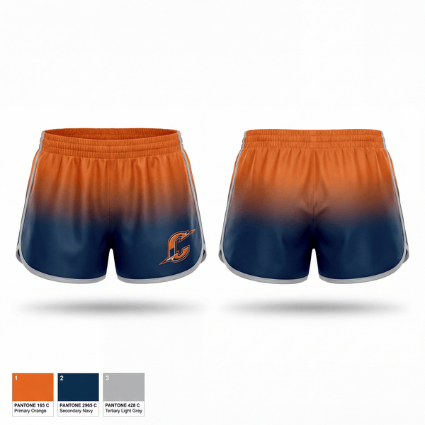 Womens Shorts, Chargettes, Spirit Store, Teamtime, Team time, sublimation, custom sports apparel, team uniforms, spirit wear, spiritwear, sports uniforms, custom shirts, team store, custom team store, fundraiser sports, apparel fundraiser
