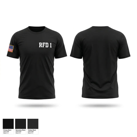 Old School Cotton Feel Shirt, RFD 1, Fire Department, Teamtime, Team time, sublimation, custom sports apparel, team uniforms, spirit wear, spiritwear, sports uniforms, custom shirts, team store, custom team store, fundraiser sports, apparel fundraiser