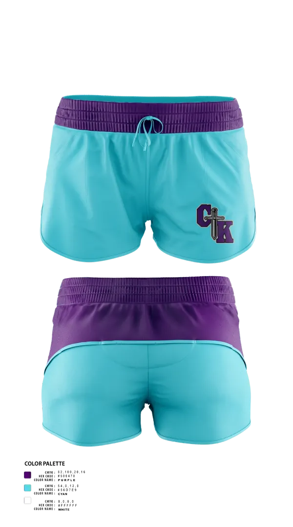 Womens Shorts, Columbia Knights Football, , Teamtime, Team time, sublimation, custom sports apparel, team uniforms, spirit wear, spiritwear, sports uniforms, custom shirts, team store, custom team store, fundraiser sports, apparel fundraiser