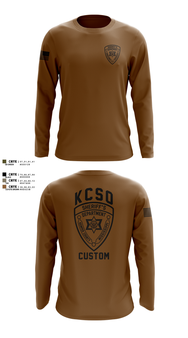 Long Sleeve Performance Shirt, Kemper County Sheriff’s Office, Police, Teamtime, Team time, sublimation, custom sports apparel, team uniforms, spirit wear, spiritwear, sports uniforms, custom shirts, team store, custom team store, fundraiser sports, apparel fundraiser