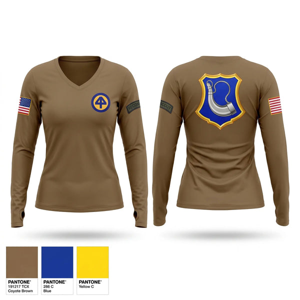 Womens Long Sleeve Vneck Shirt, HHC 1/181, National Guard, Teamtime, Team time, sublimation, custom sports apparel, team uniforms, spirit wear, spiritwear, sports uniforms, custom shirts, team store, custom team store, fundraiser sports, apparel fundraiser