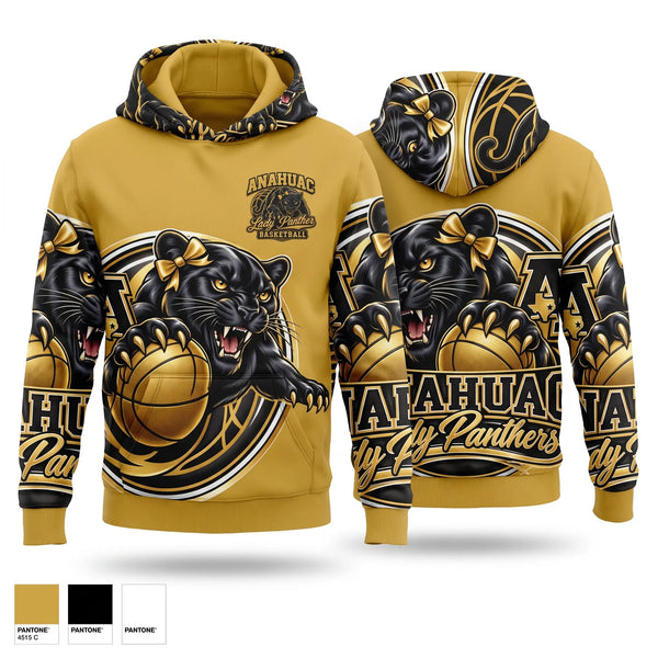 Hoodie, Anahuac Lady Panthers, Women's Basketball, Teamtime, Team time, sublimation, custom sports apparel, team uniforms, spirit wear, spiritwear, sports uniforms, custom shirts, team store, custom team store, fundraiser sports, apparel fundraiser