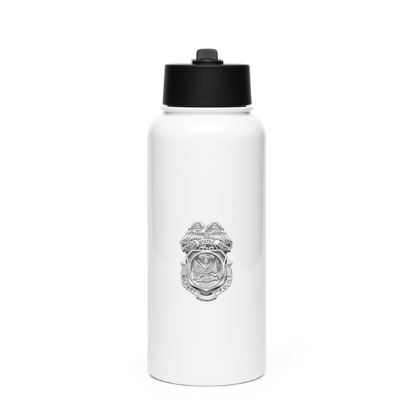 Military Police Stainless Steel Water Bottle with a Straw Lid