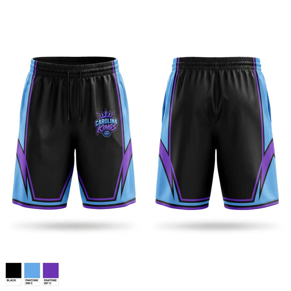 Mens Basketball Shorts, Carolina Kings, Men's Basketball, Teamtime, Team time, sublimation, custom sports apparel, team uniforms, spirit wear, spiritwear, sports uniforms, custom shirts, team store, custom team store, fundraiser sports, apparel fundraiser