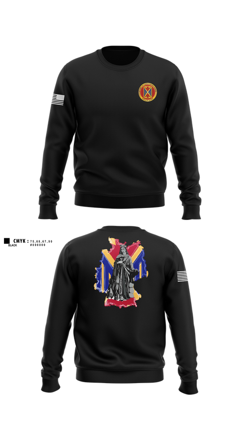 Crew Neck Sweatshirt, 10th AAMDC, Army, Teamtime, Team time, sublimation, custom sports apparel, team uniforms, spirit wear, spiritwear, sports uniforms, custom shirts, team store, custom team store, fundraiser sports, apparel fundraiser