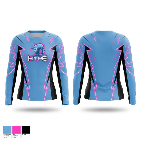 Long Sleeve Performance Shirt, Texas Hype, Softball, Teamtime, Team time, sublimation, custom sports apparel, team uniforms, spirit wear, spiritwear, sports uniforms, custom shirts, team store, custom team store, fundraiser sports, apparel fundraiser
